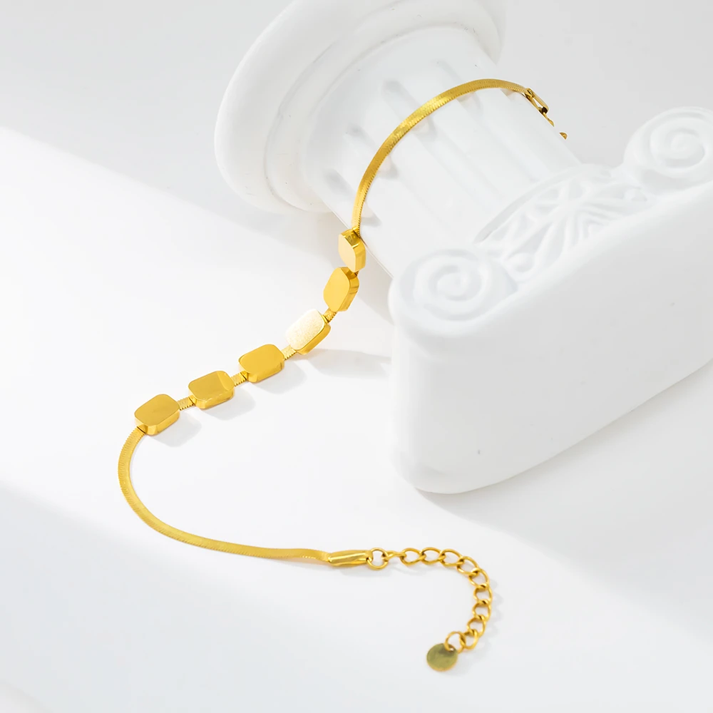 钛钢手链 金色少女风欧美时尚链条个性轻奢小众手链【简境】C152