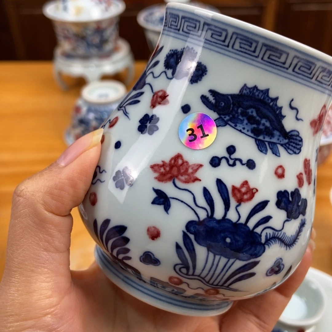 手绘现代茶具非古董道*