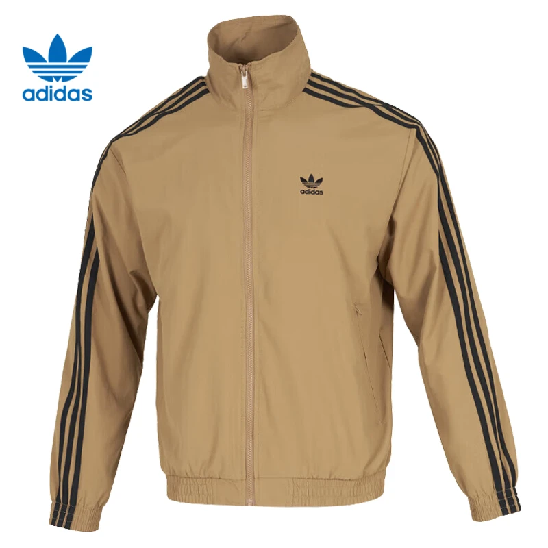 Adidas阿迪达斯三叶草男子秋季复古梭织立领运动宽松薄外套JY1333