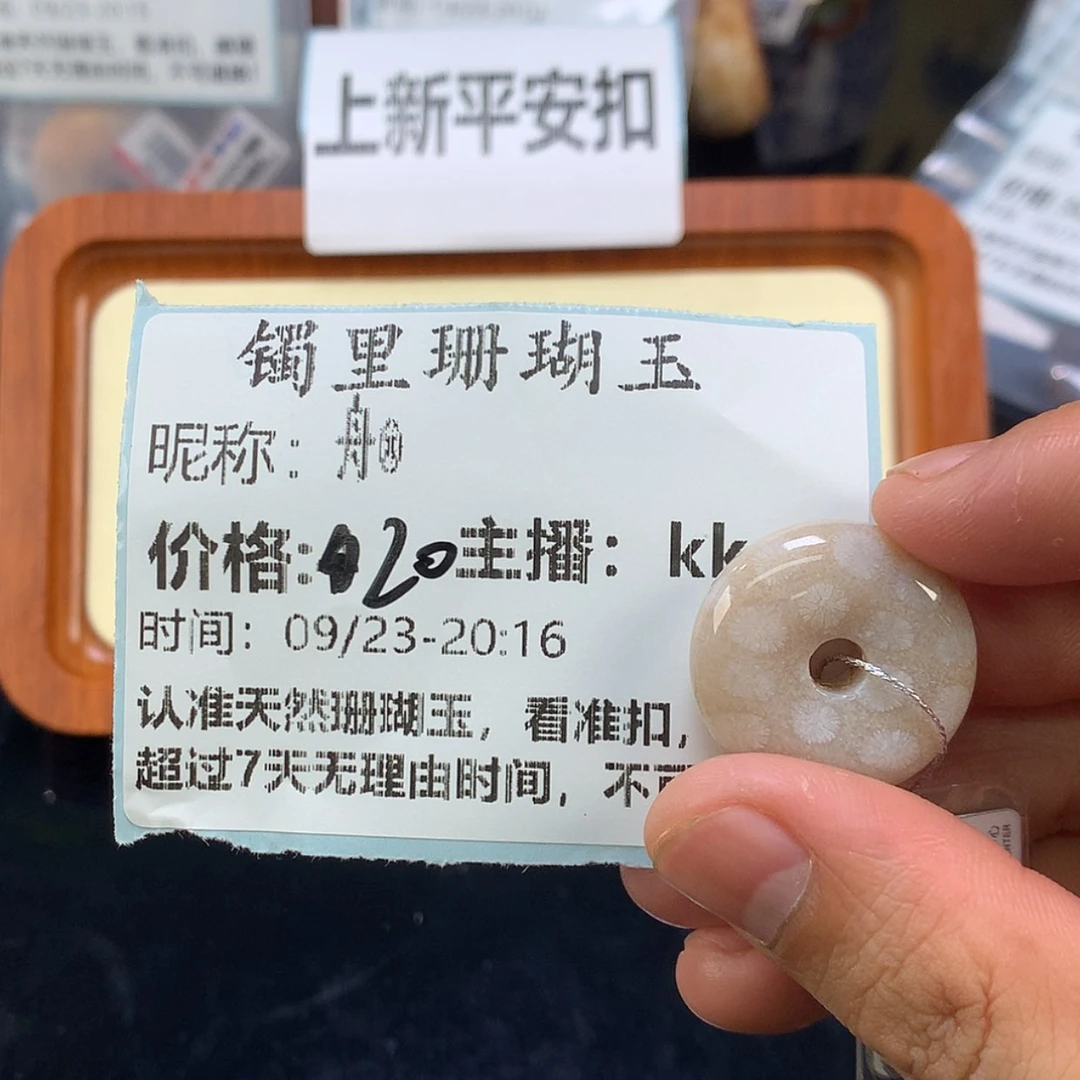 【闪购商品】颈饰未镶嵌硅化珊瑚（珊瑚玉）舟*
