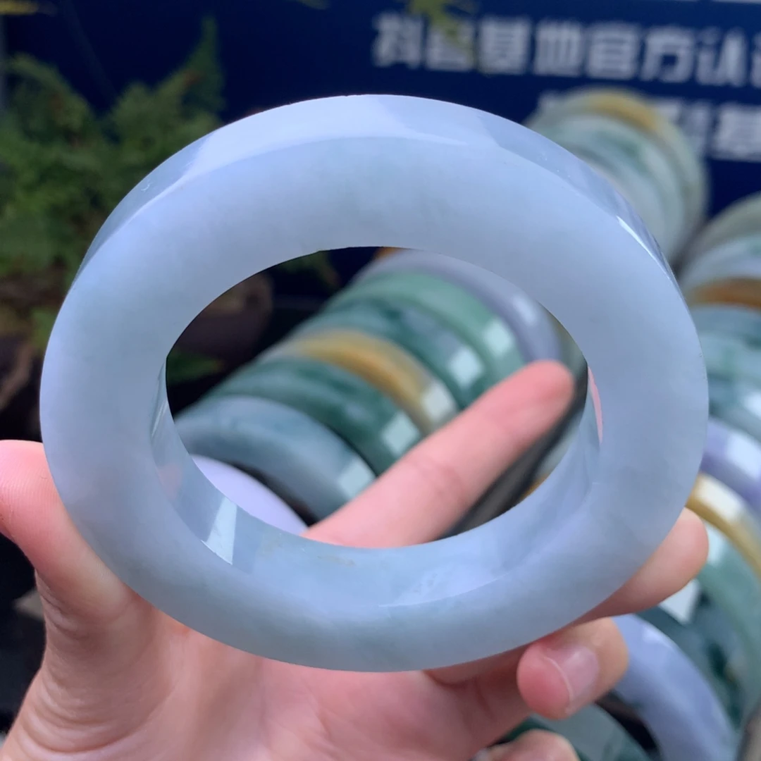 定制翡翠未镶嵌手镯定制不退不换