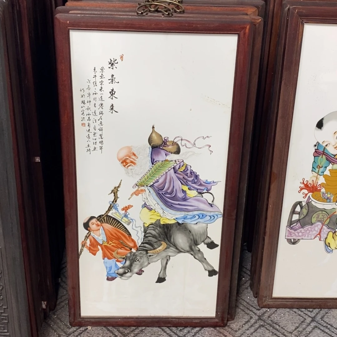 瓷片86*46 景德镇瓷板画柴窑烧制