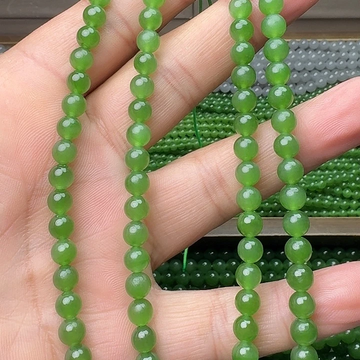 和田玉未镶嵌颈饰碧玉冰阳绿卡6