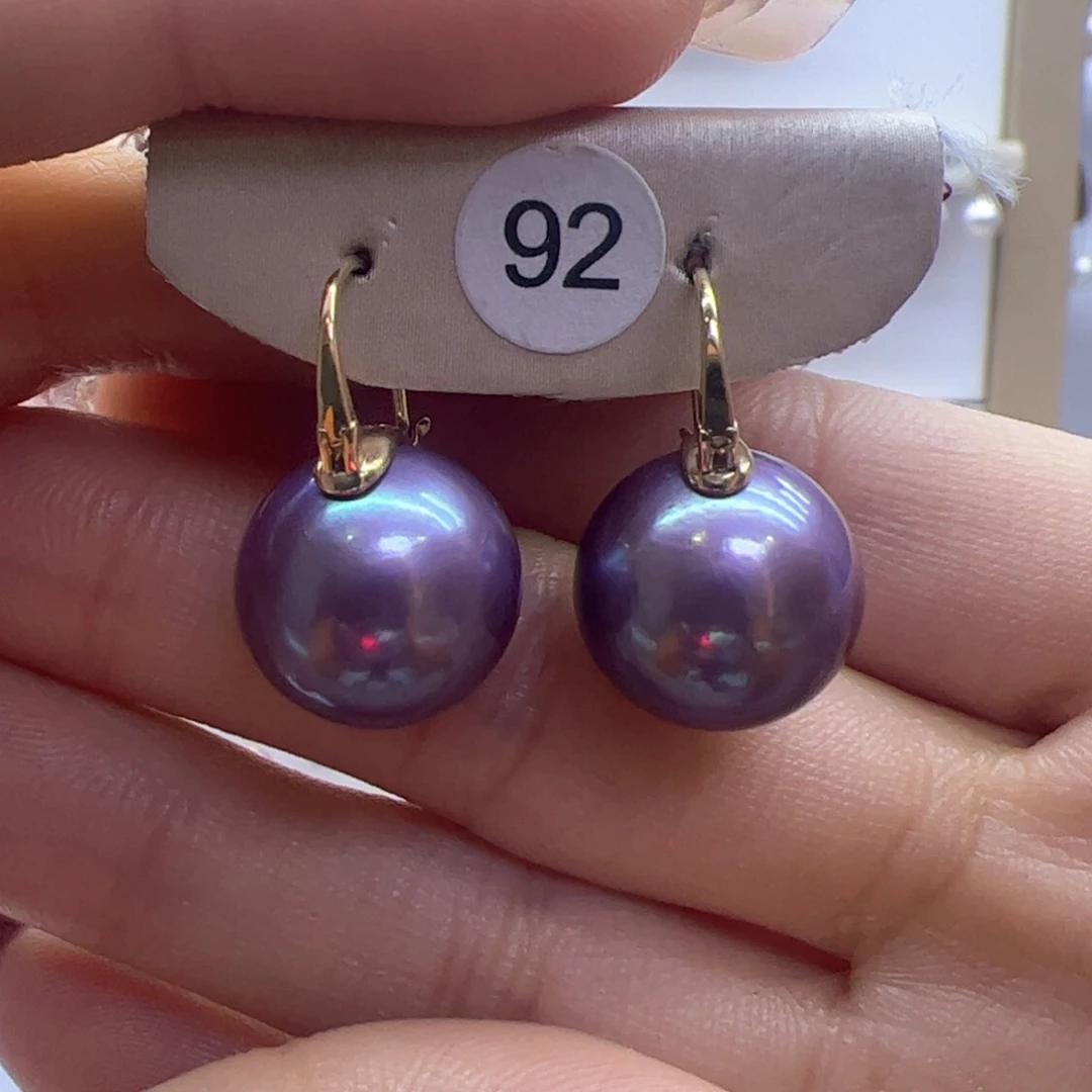 淡水珍珠耳饰18K金镶嵌