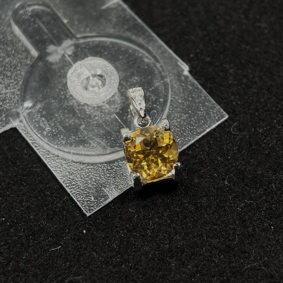 大牌款金丝雀黄水晶吊坠s925 KT25022018