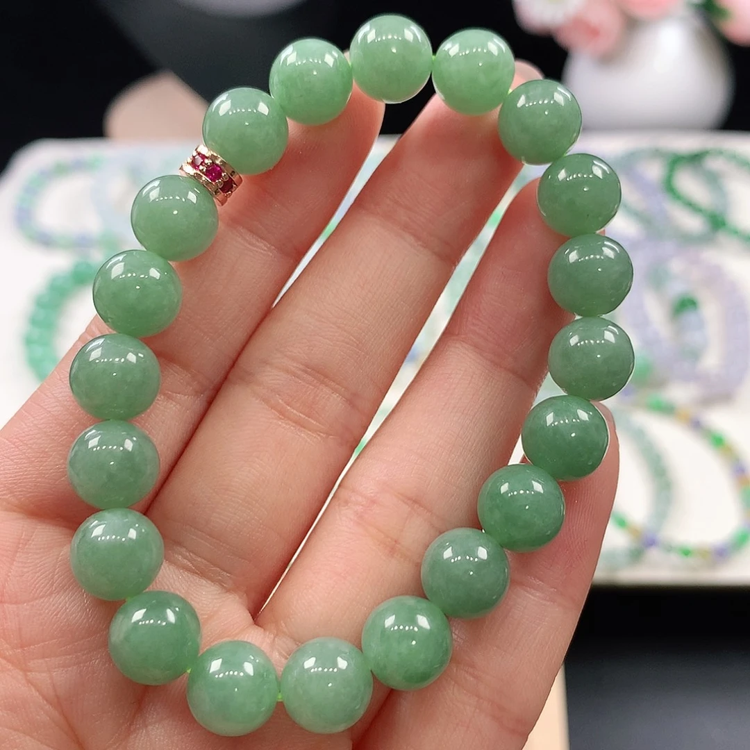 翡翠未镶嵌手链9.3mm