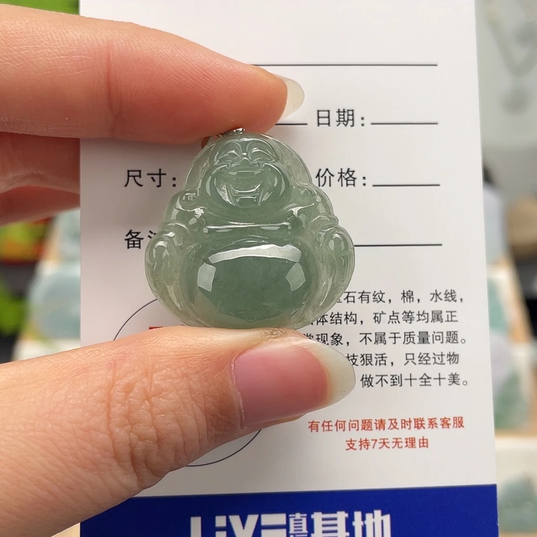 翡翠未镶嵌颈饰佛公