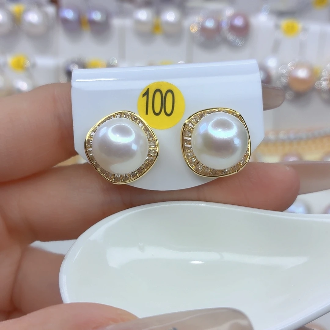 未镶嵌淡水珍珠耳饰