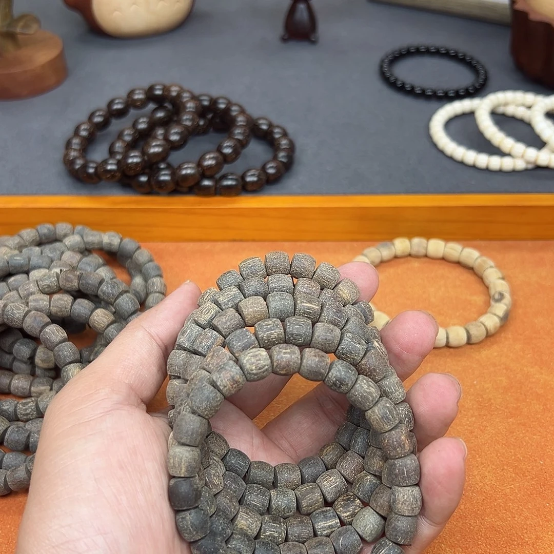 贡木手串/手链9全黑带龙鳞