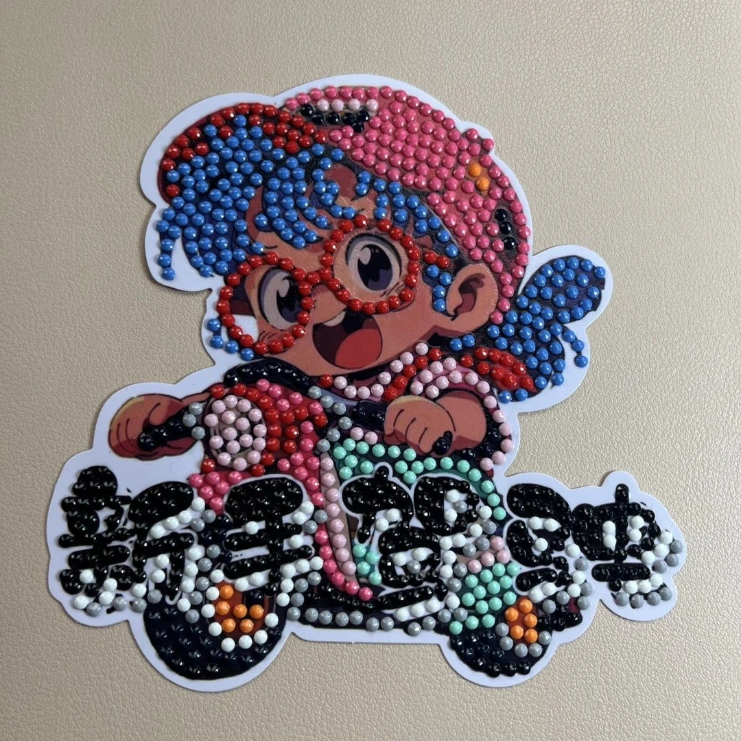 纯手工新钻石画驾驶炫彩钻石车贴防水防晒不易掉钻