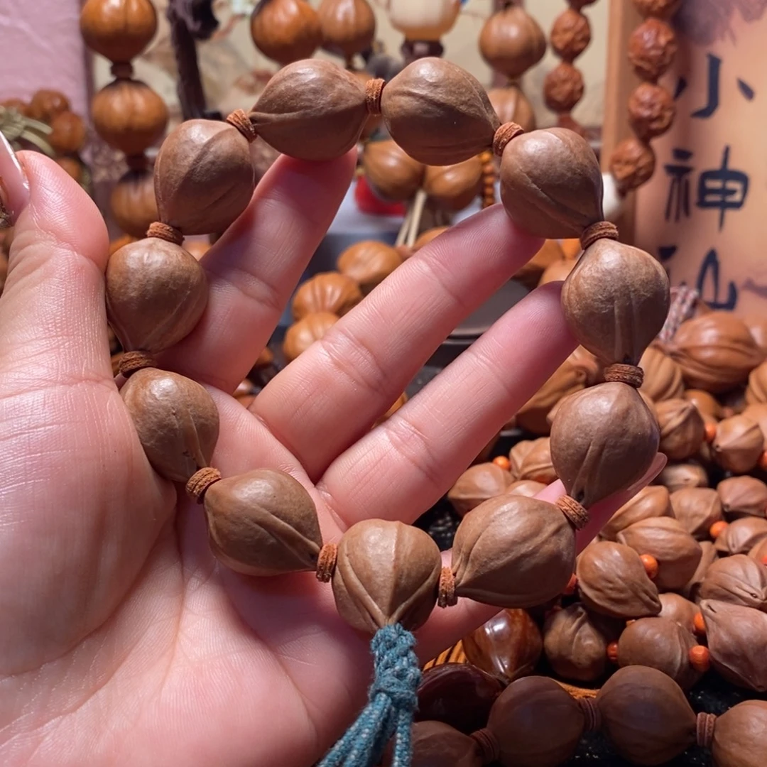 橄榄核手串/手链1.9原皮蜜桃铁盒