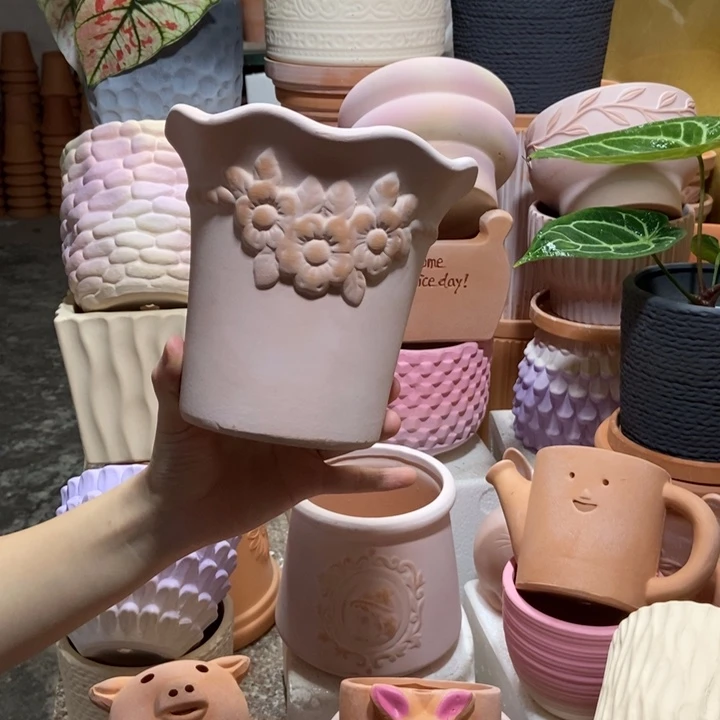 15×14雾化花边花束 粗陶1个