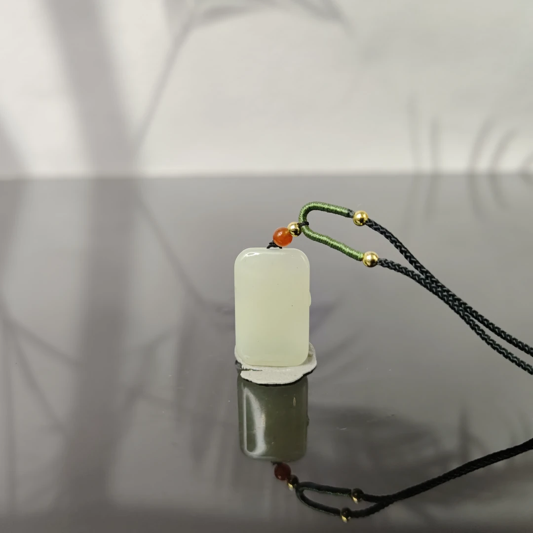 T和田玉无事牌吊坠0517