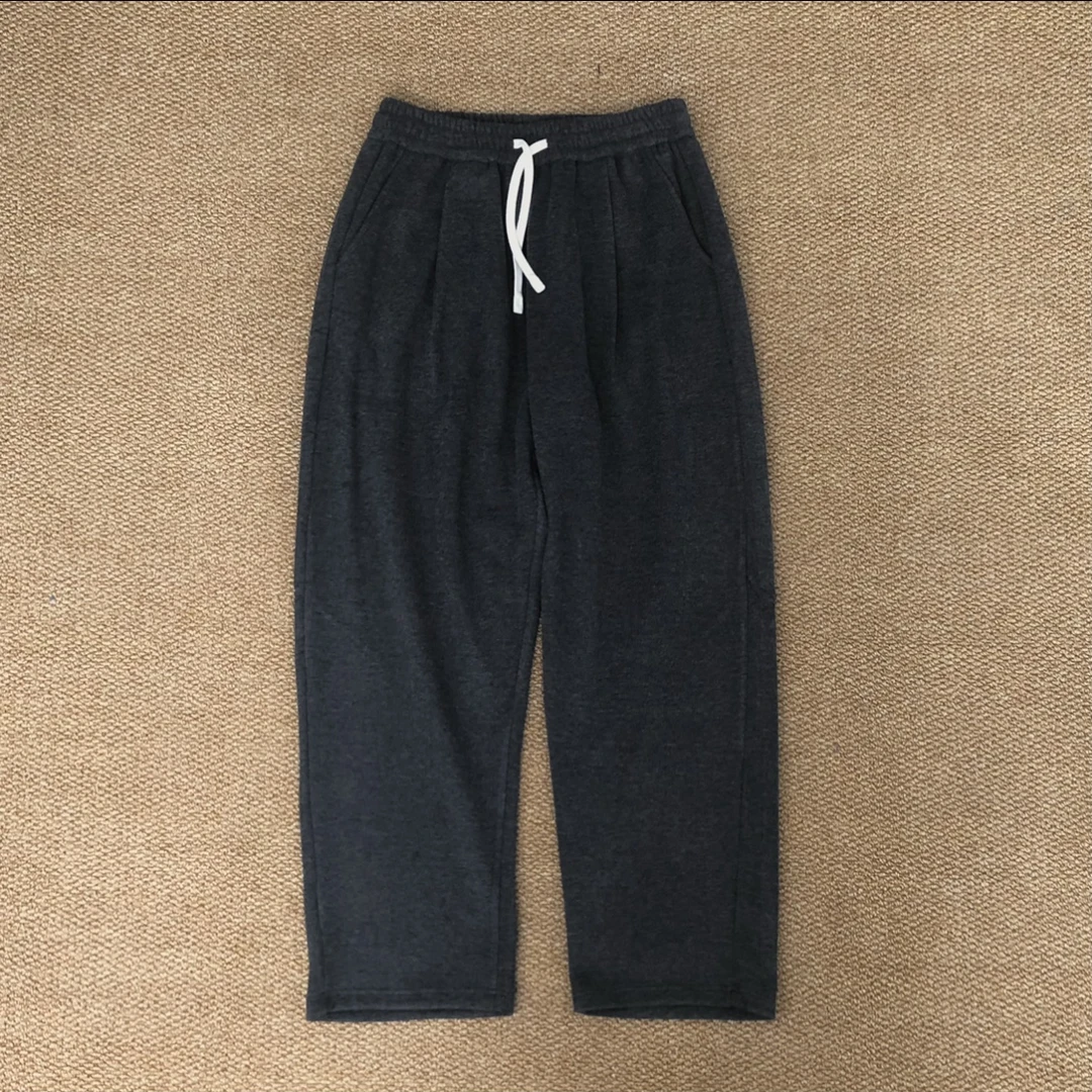 马丁叔叔 秋冬新款高级感轻奢重磅直筒卫裤 632