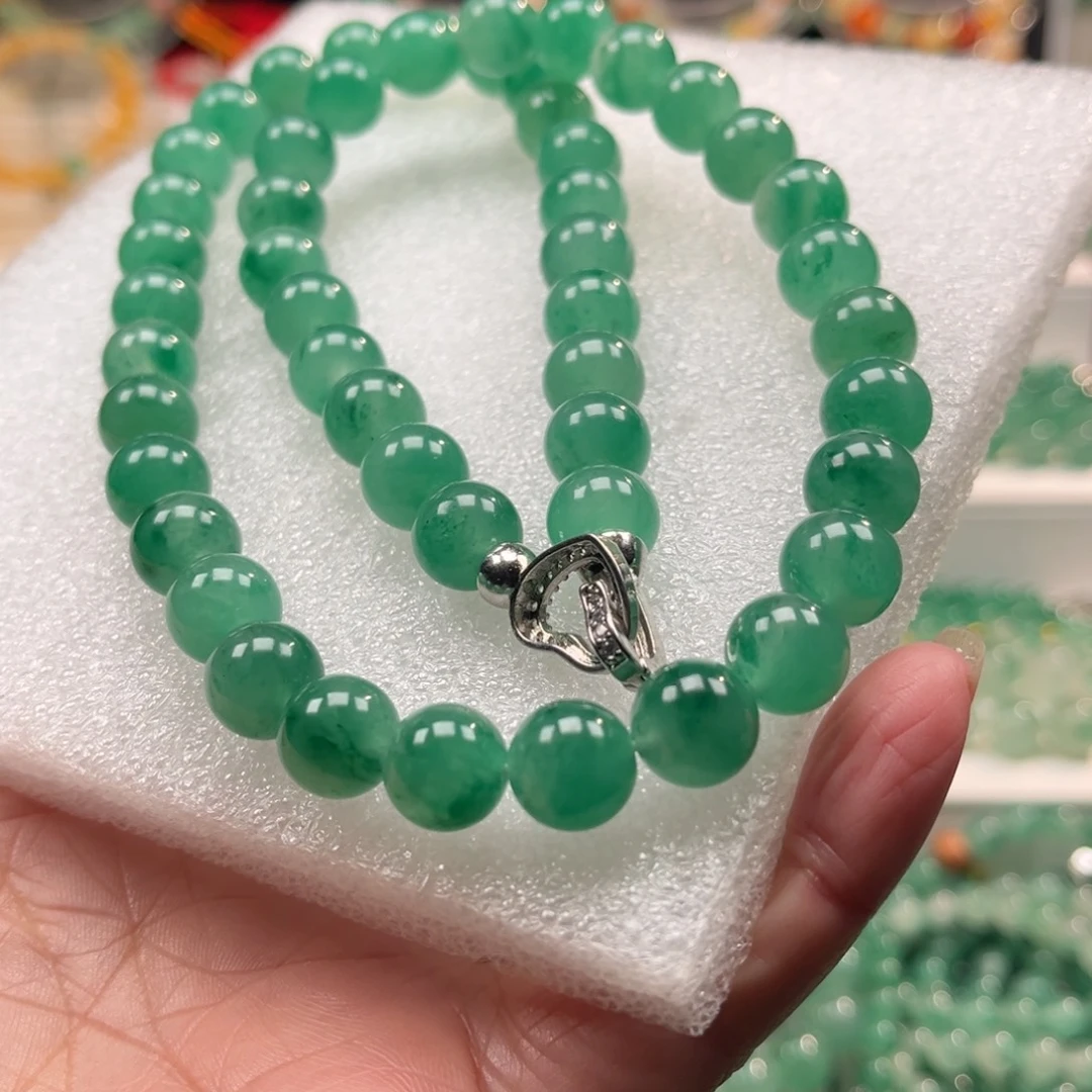 石英质玉合金项链50颗卡10