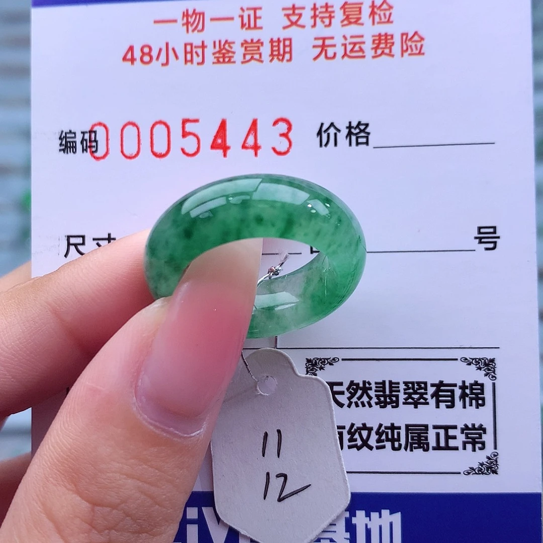 翡翠未镶嵌戒指天然