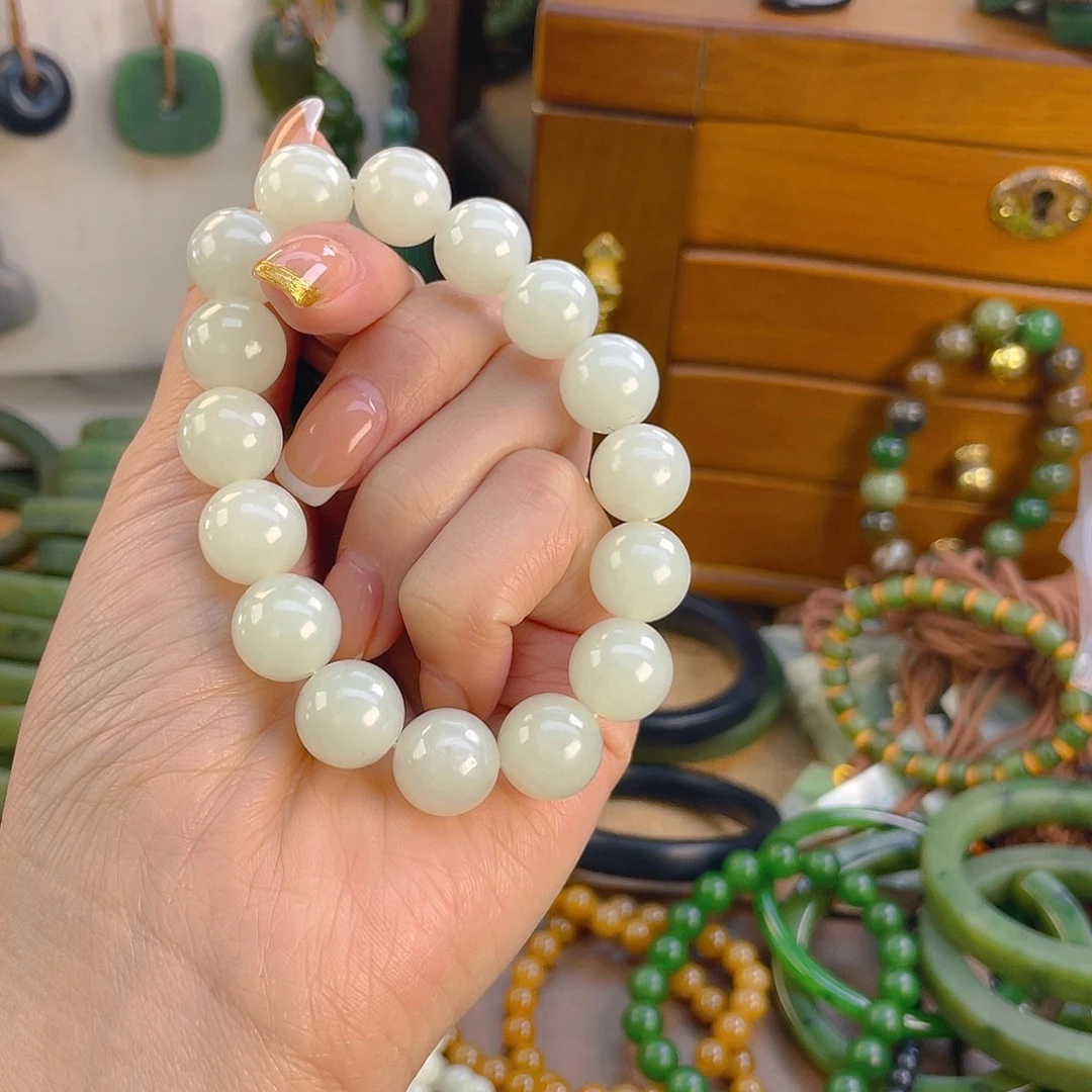 和田玉未镶嵌手链