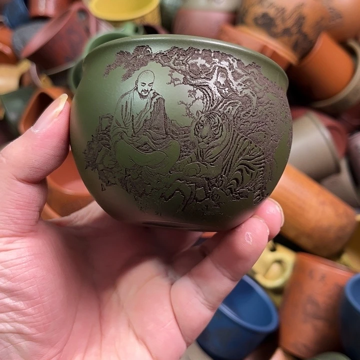 紫砂茶杯全手工紫砂主人杯