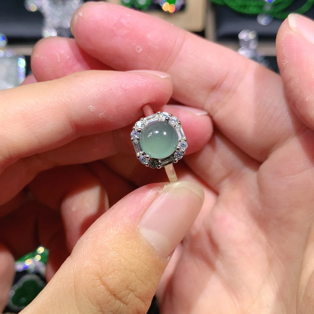 翡翠银S925镶嵌吊坠(赠链)