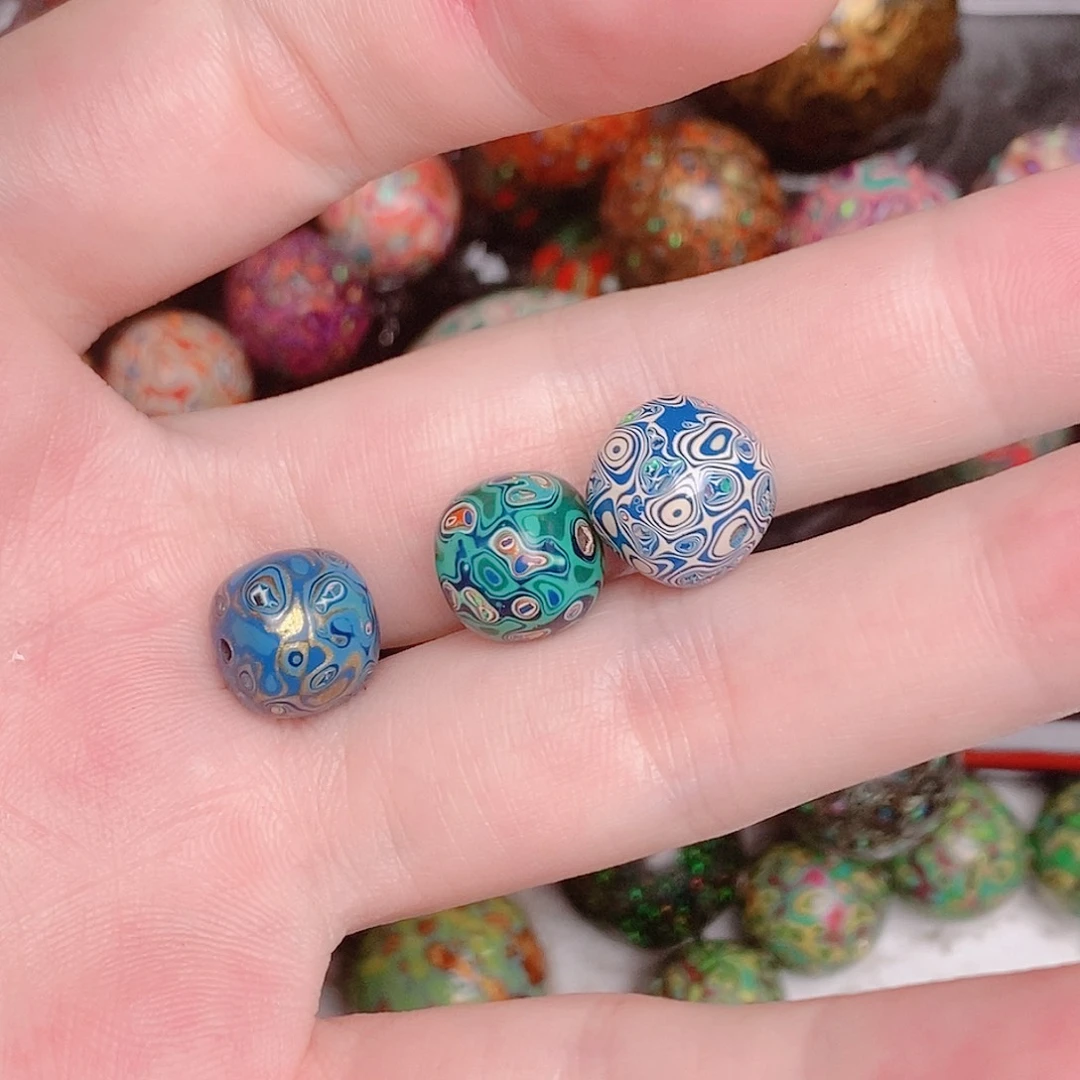 大漆手做工艺珠子1011