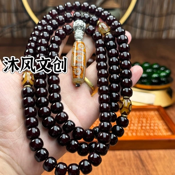 【8015】1.0黑金色菩提吊坠