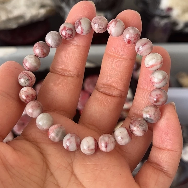 天然辰砂天然朱砂原石手串