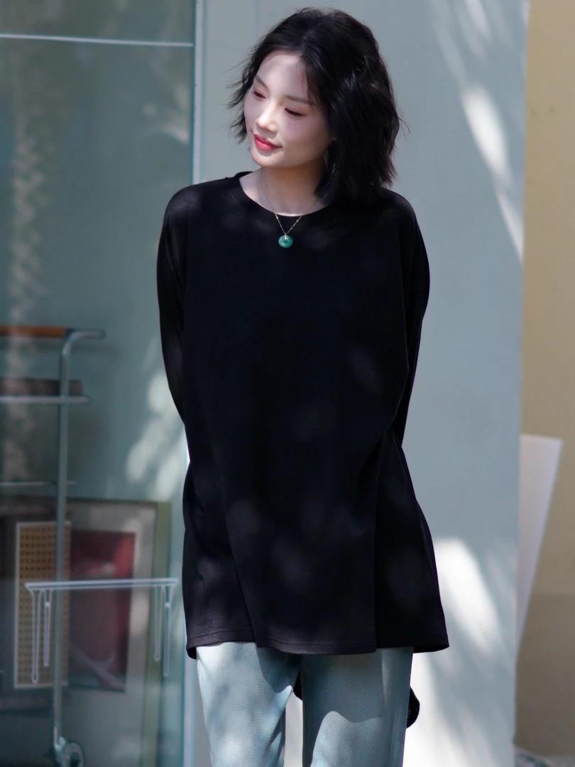 【沐彩&巨显纸片人&可机洗&夏款】长75 长袖 22512