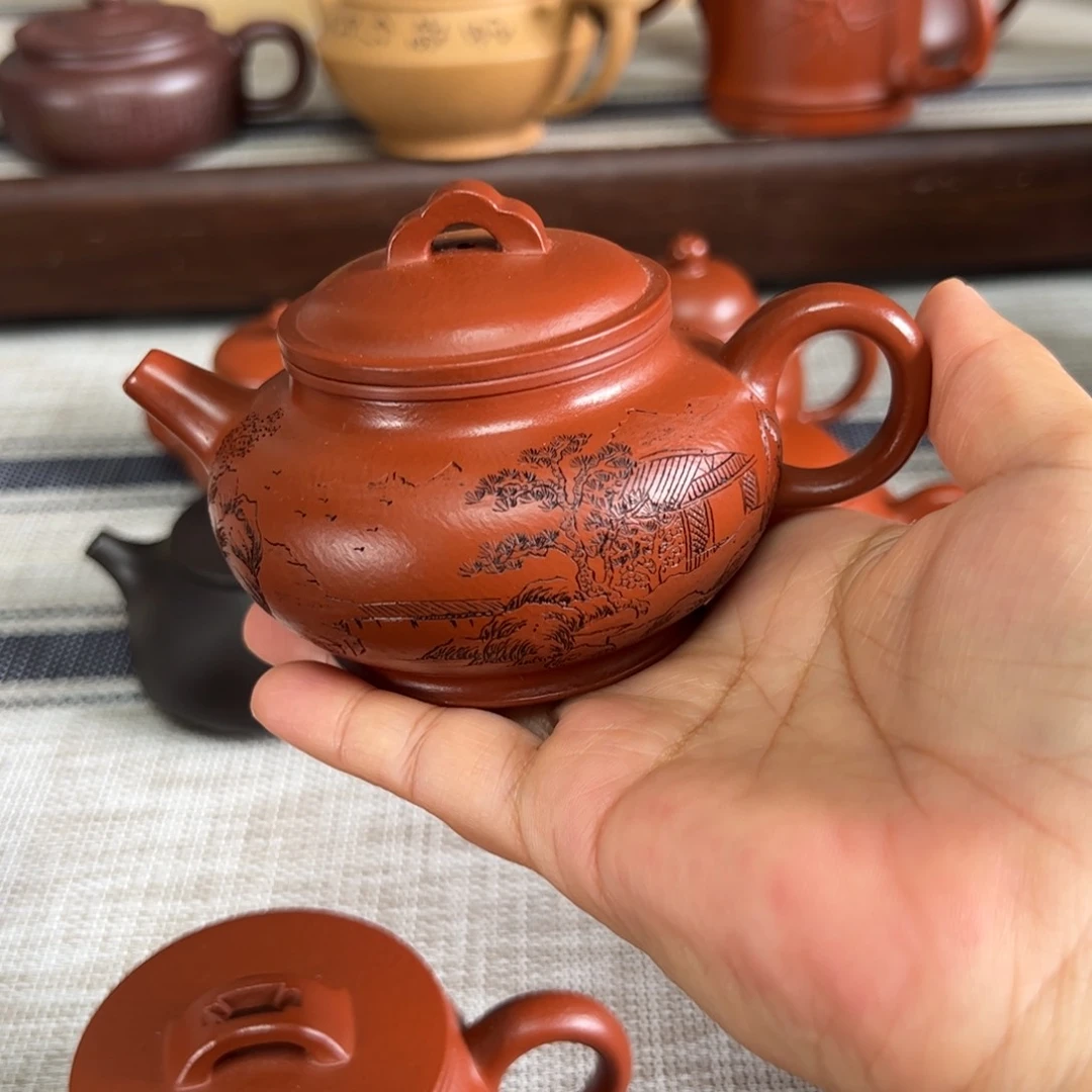 茶壶紫砂正***3云桥朱泥