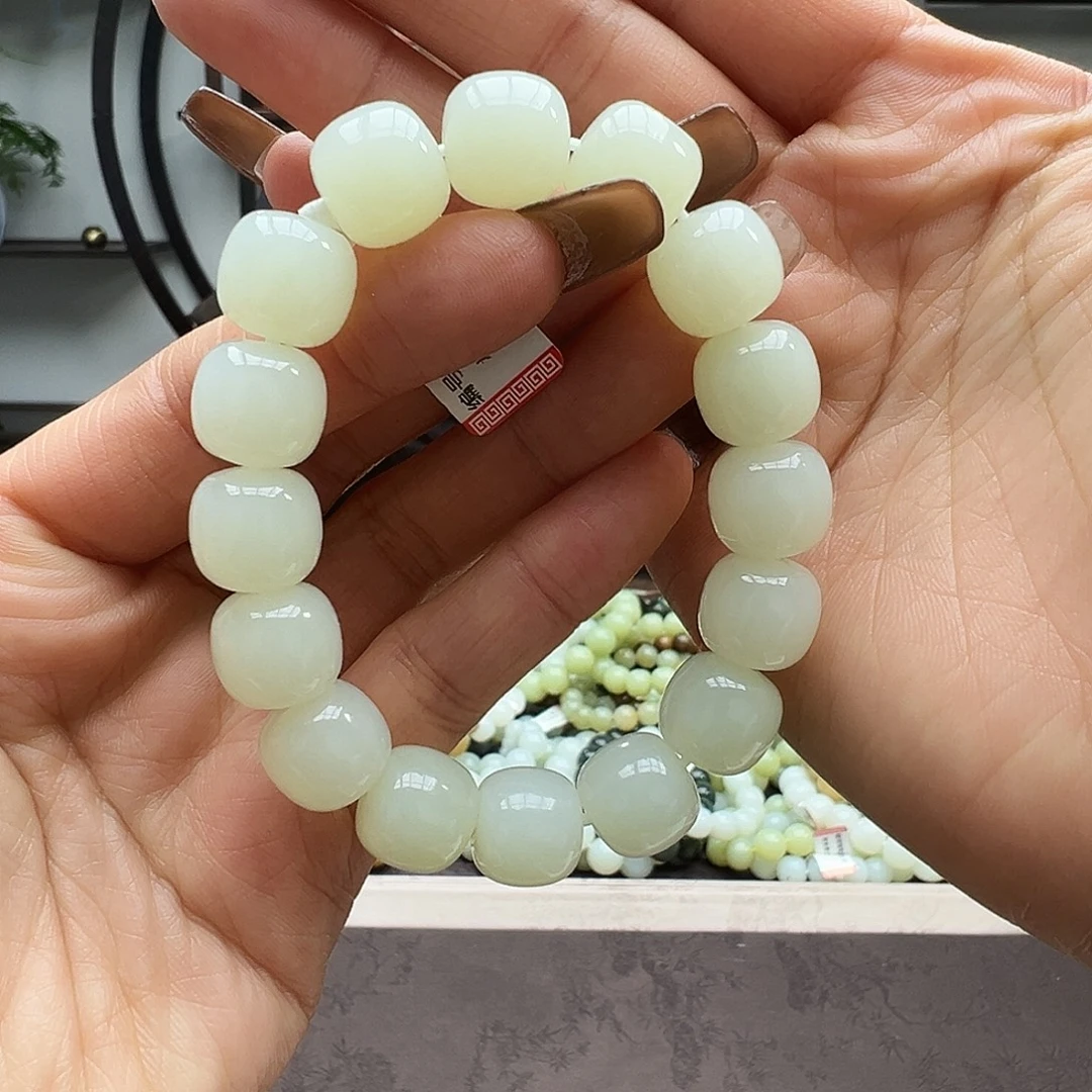 和田玉未镶嵌手链13黑山料