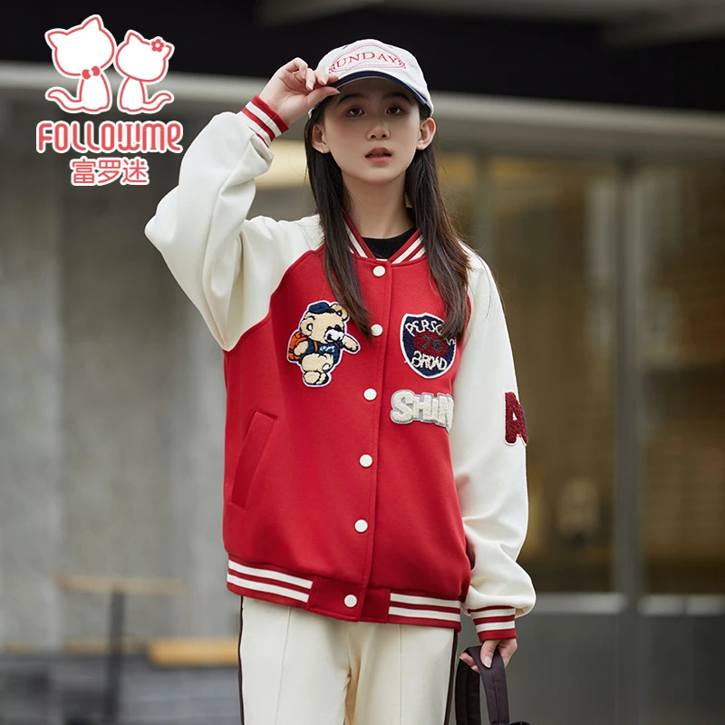 富罗迷外套秋装新款秋季青少年洋气时髦百搭夹克FD4C6604S