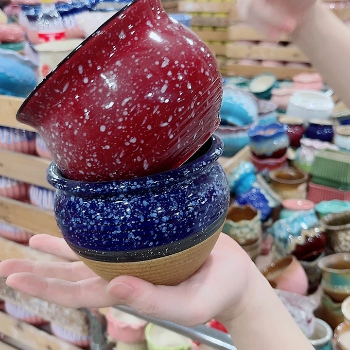 有孔.凑单10元陶瓷花盆发货！