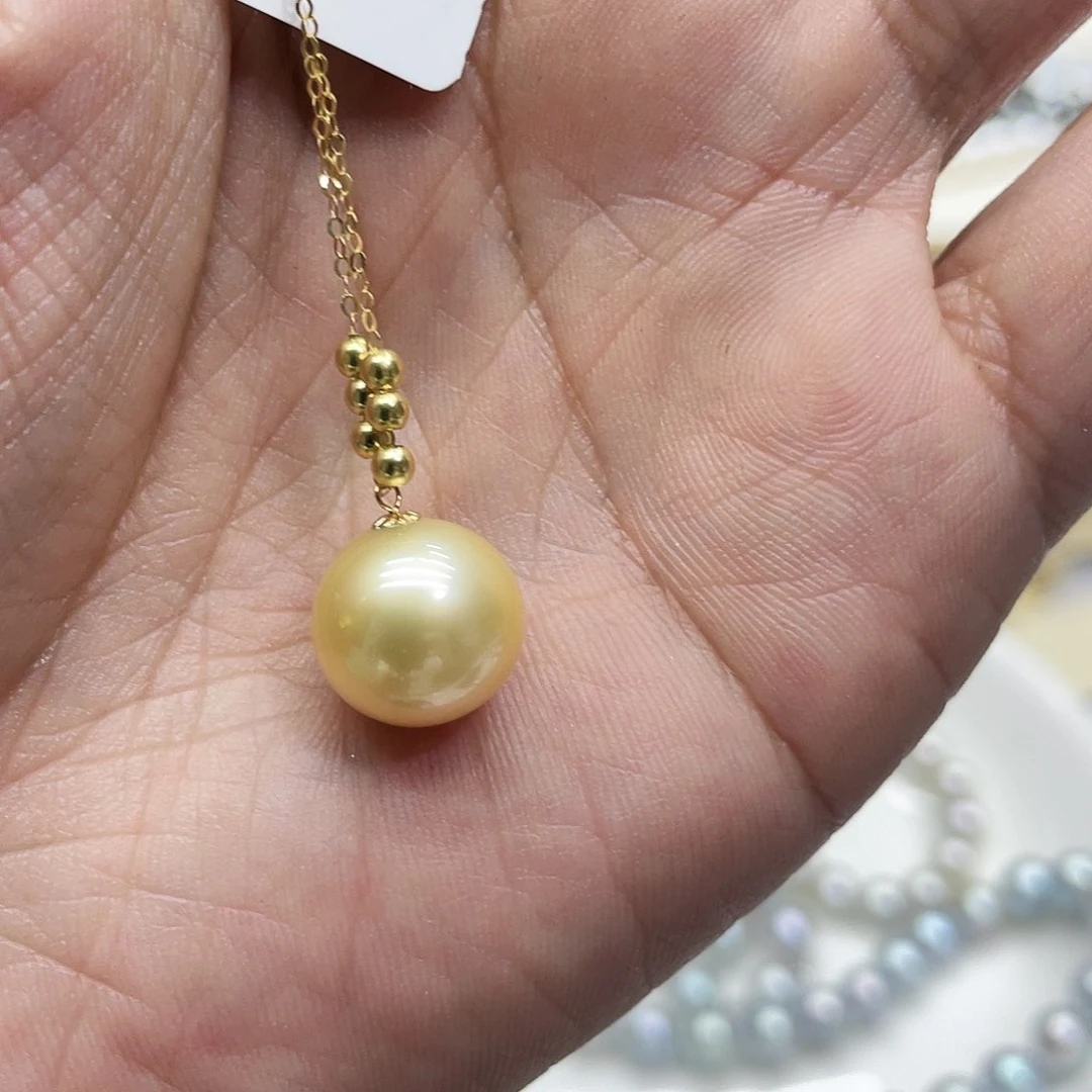 海水珍珠18K金镶嵌颈饰