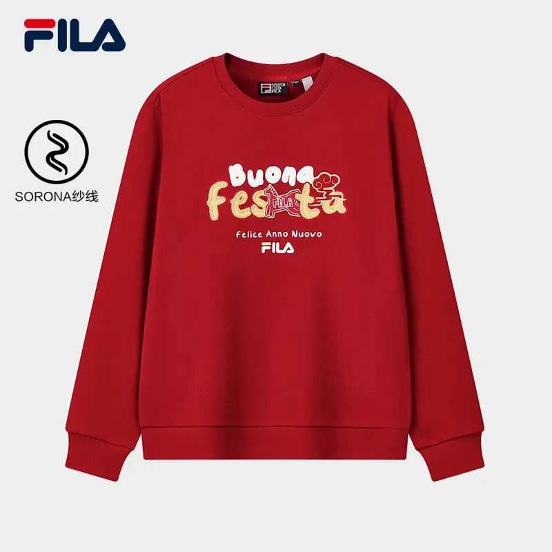 Fila/斐乐男女同款情侣【马上起飞】新年春亲肤圆领卫衣F11U619205F