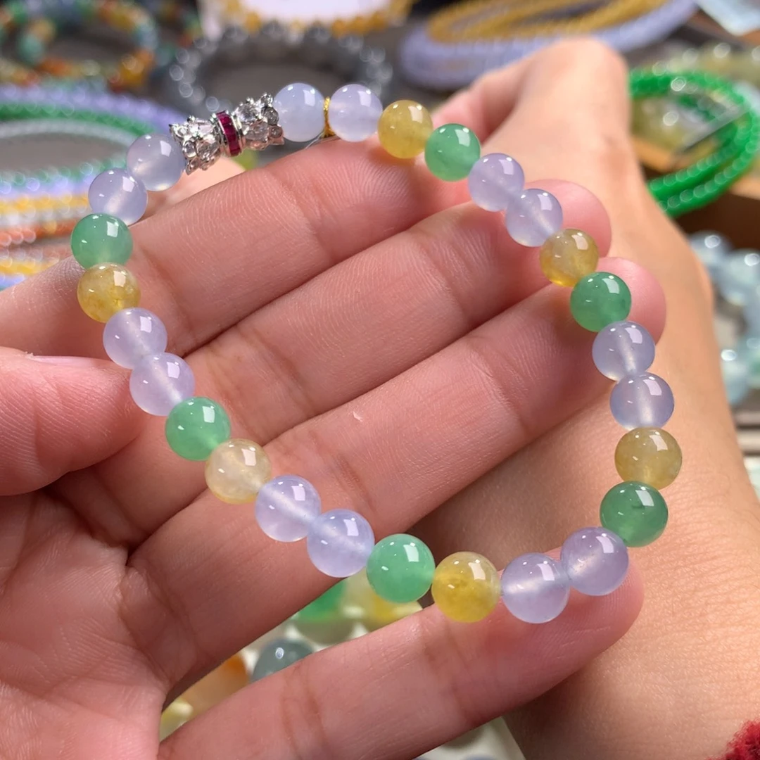 翡翠手链未镶嵌卡6.5