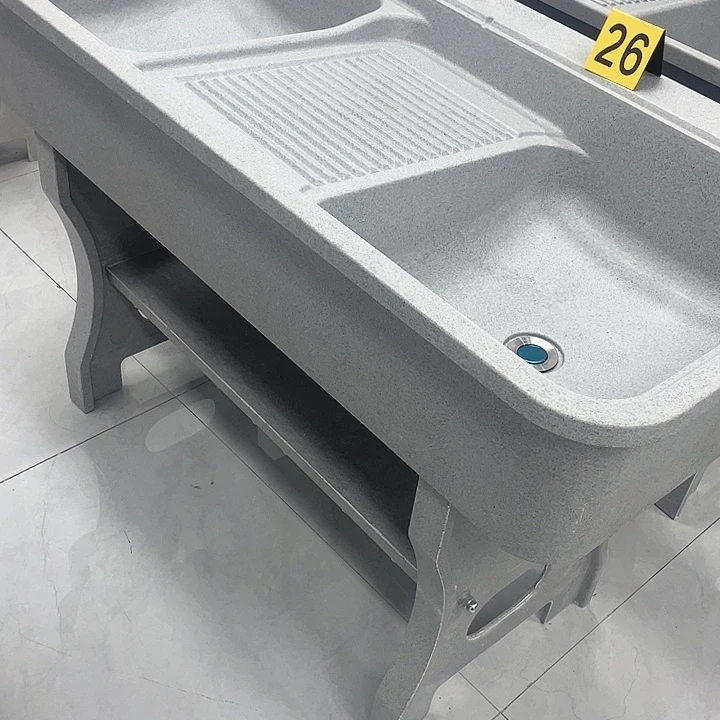 用***0石英石双池115*58*80灰