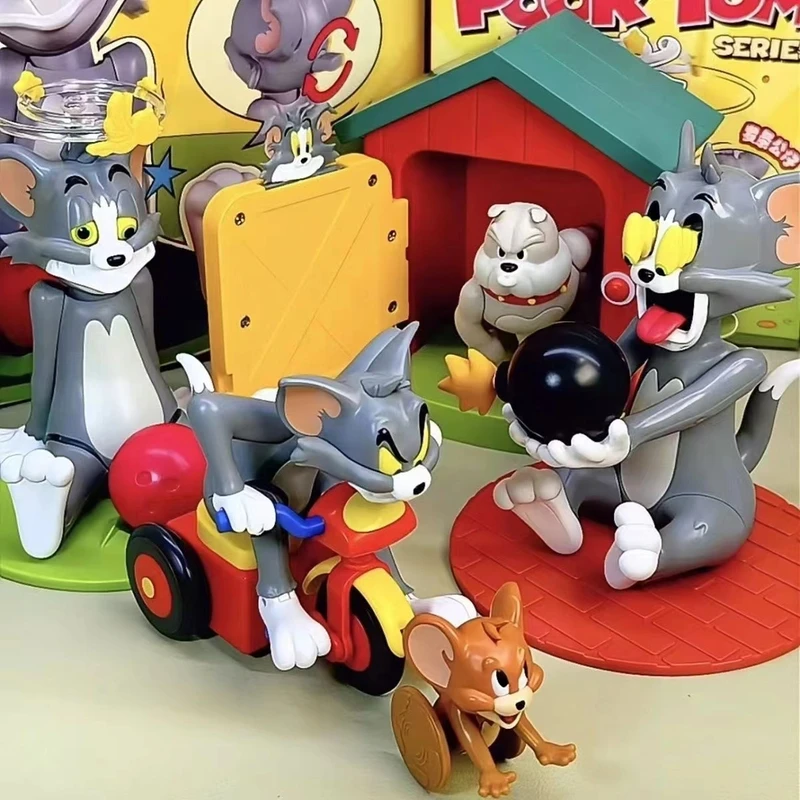 TOM and JERRY猫和老鼠倒霉的TOM系列盲盒潮玩可动儿童玩具送礼物