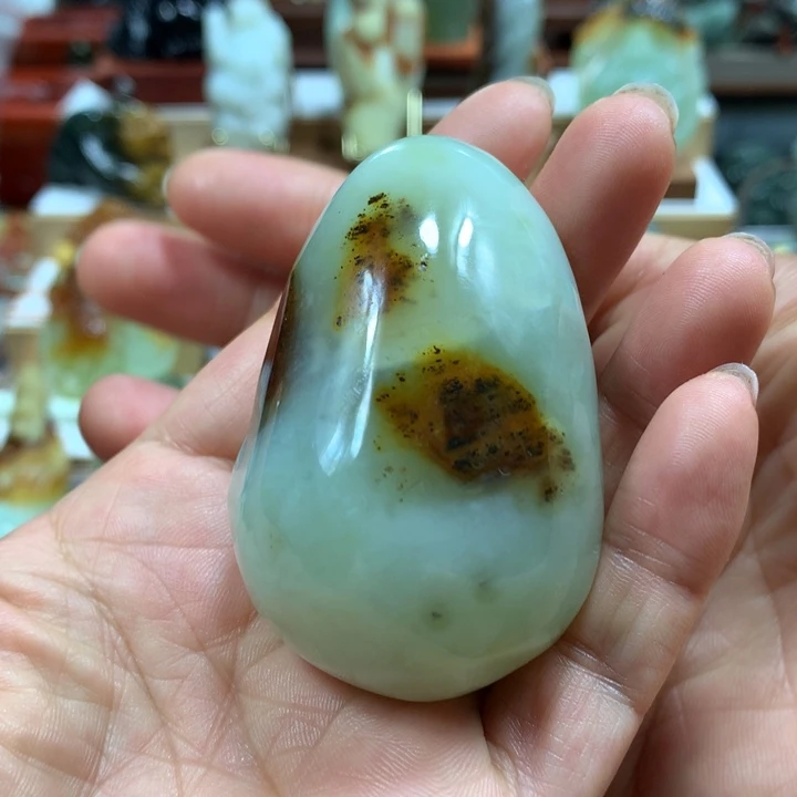 蛇纹石玉未镶嵌手把件