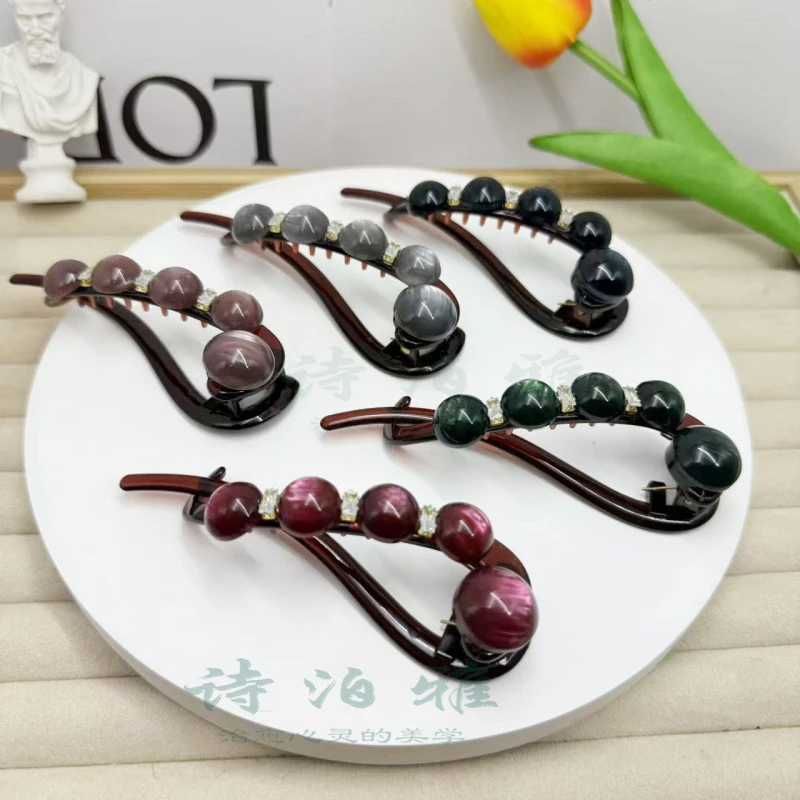 诗泊雅 简约一字发夹扭扭夹女新款百搭后脑勺高级感抓夹盘发夹