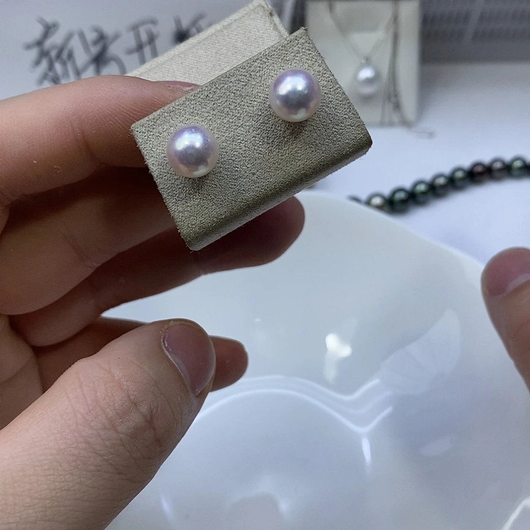 海水珍珠耳饰18K金镶嵌