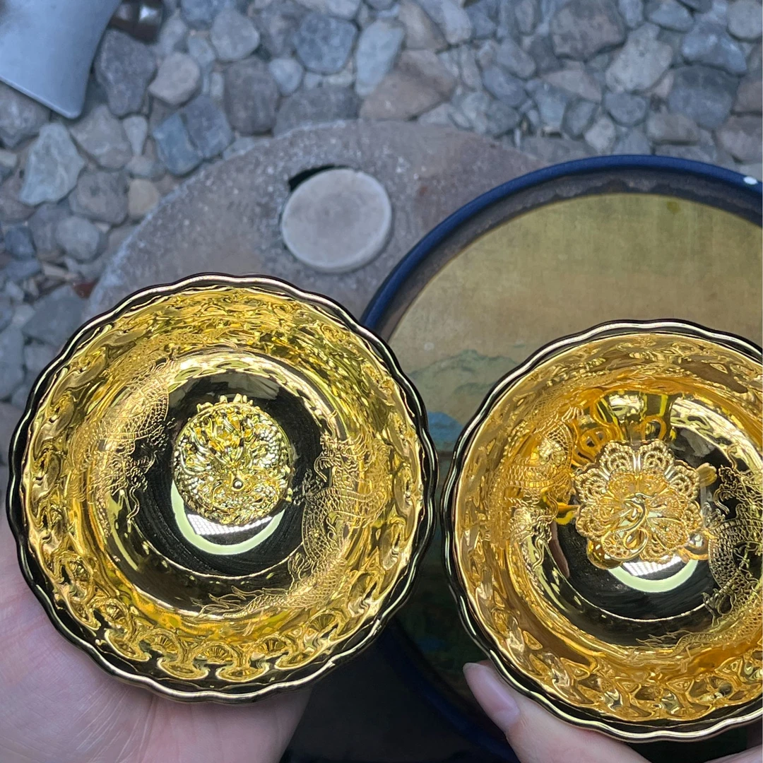 【对杯】金龙盘旋龙凤&金龙盘旋金龙