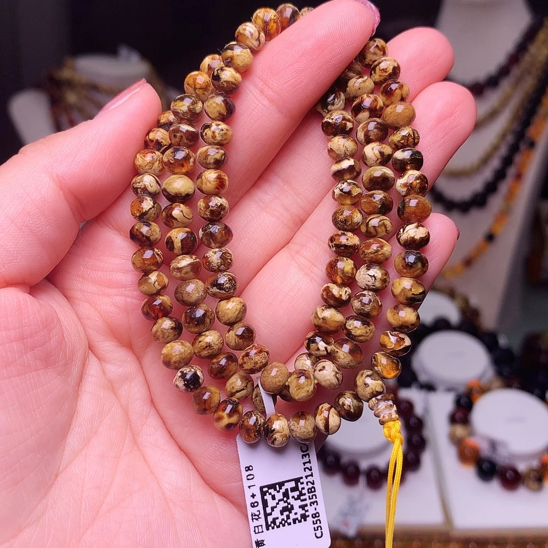 琥珀手链未镶嵌小***子琥珀