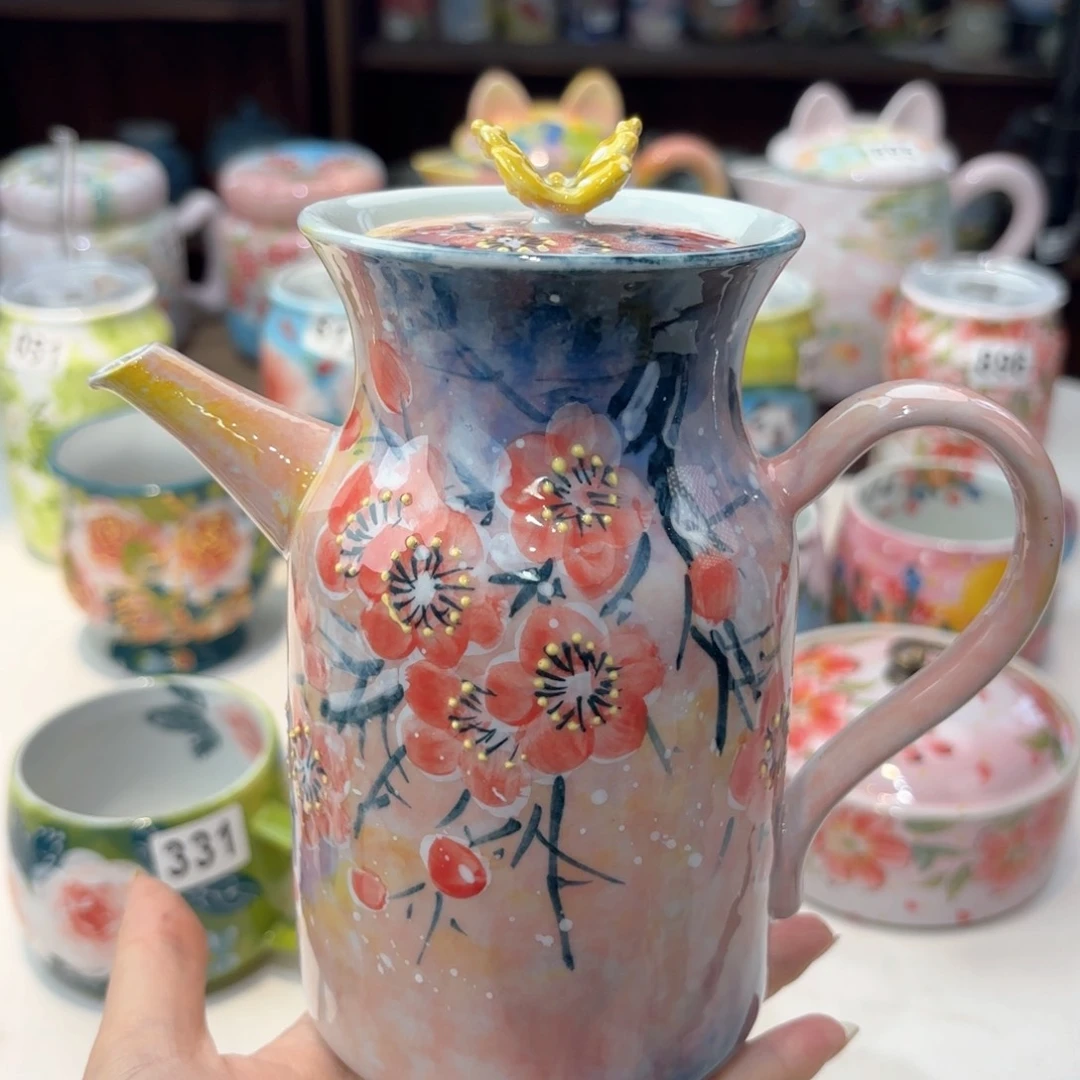 景德镇手绘高温釉下彩陶瓷茶具