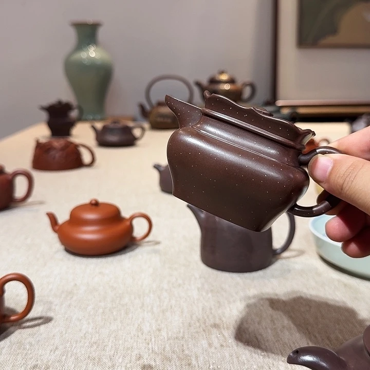 珏***生紫砂茶壶四方僧帽