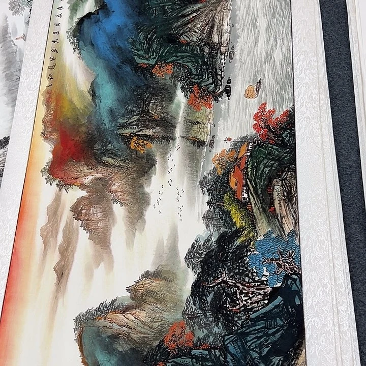 竖款山水作品，喜欢看看……