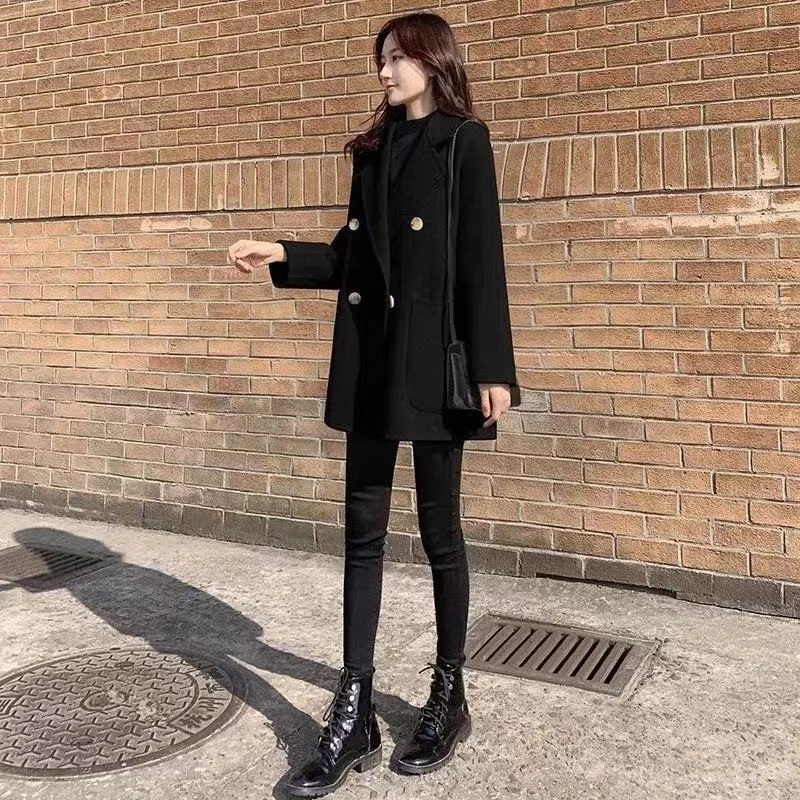 【静姐宠粉】毛呢大衣女新款百搭时尚显瘦韩版气质高级感DY08