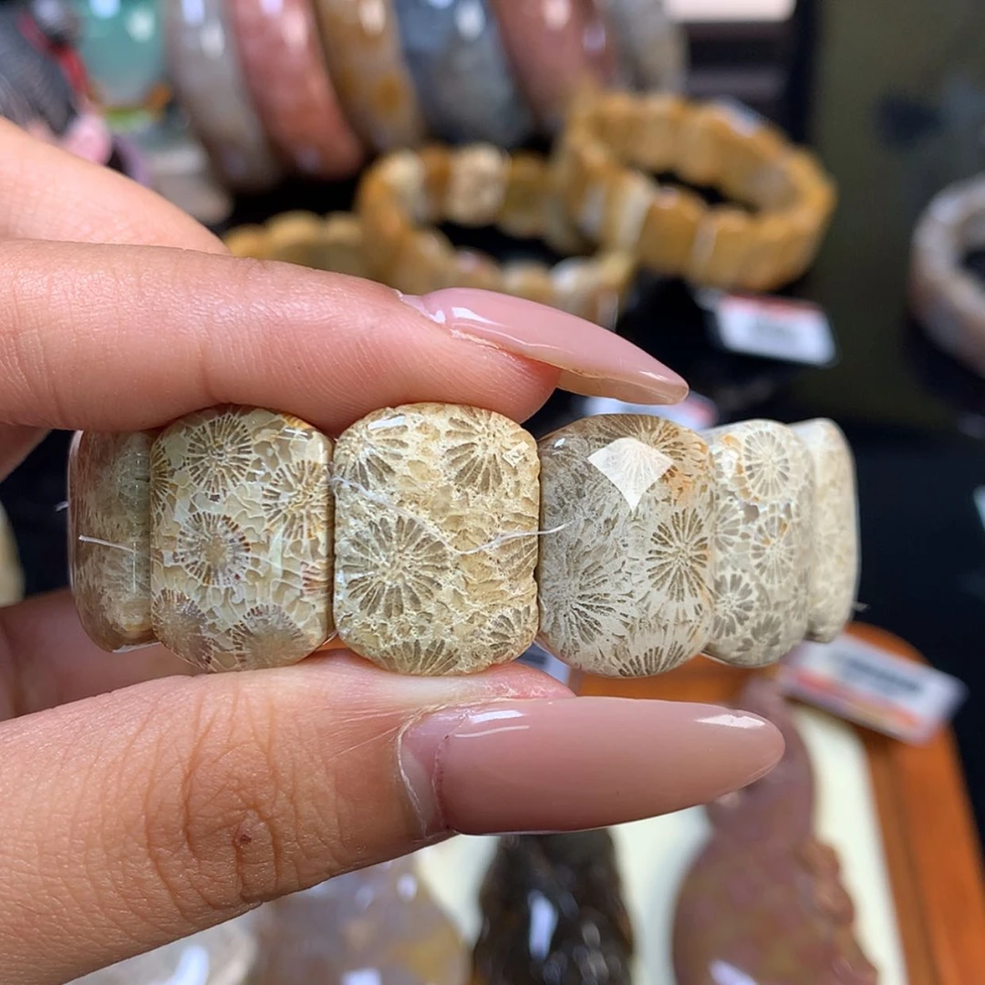 【闪购商品】颈饰未镶嵌硅化珊瑚（珊瑚玉）桃**哟