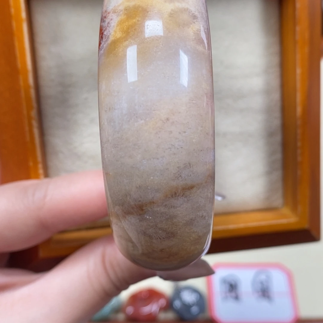 快***子硅化珊瑚（珊瑚玉）未镶嵌手镯