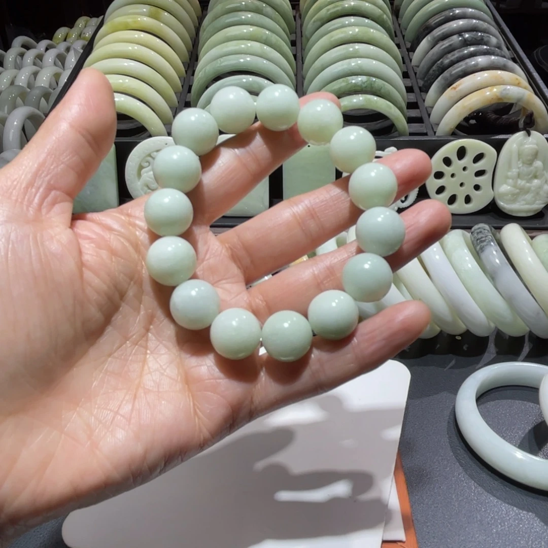 蓝田玉（蛇纹石化大理石玉）未镶嵌手链