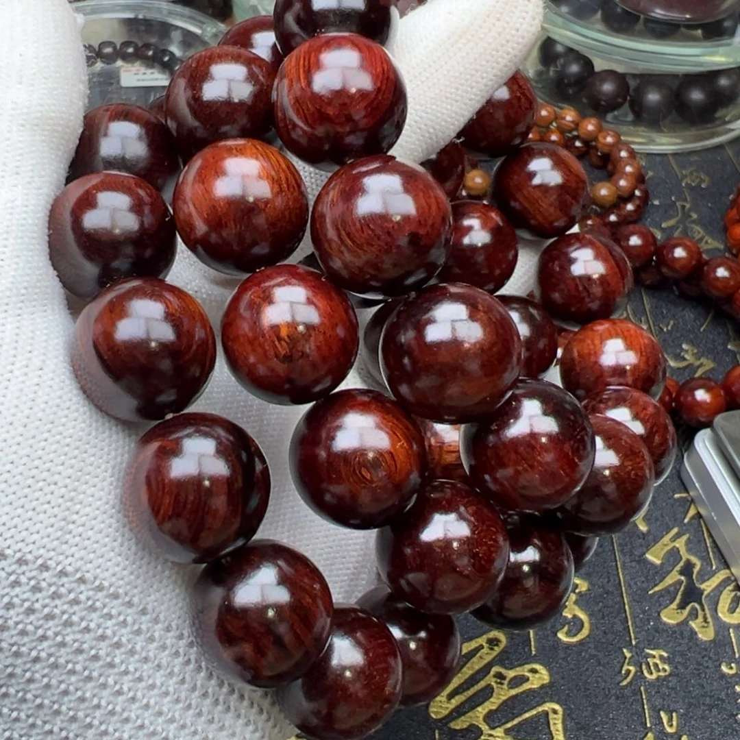 花梨木类手串/手链海南红降18满油单圈微瑕002