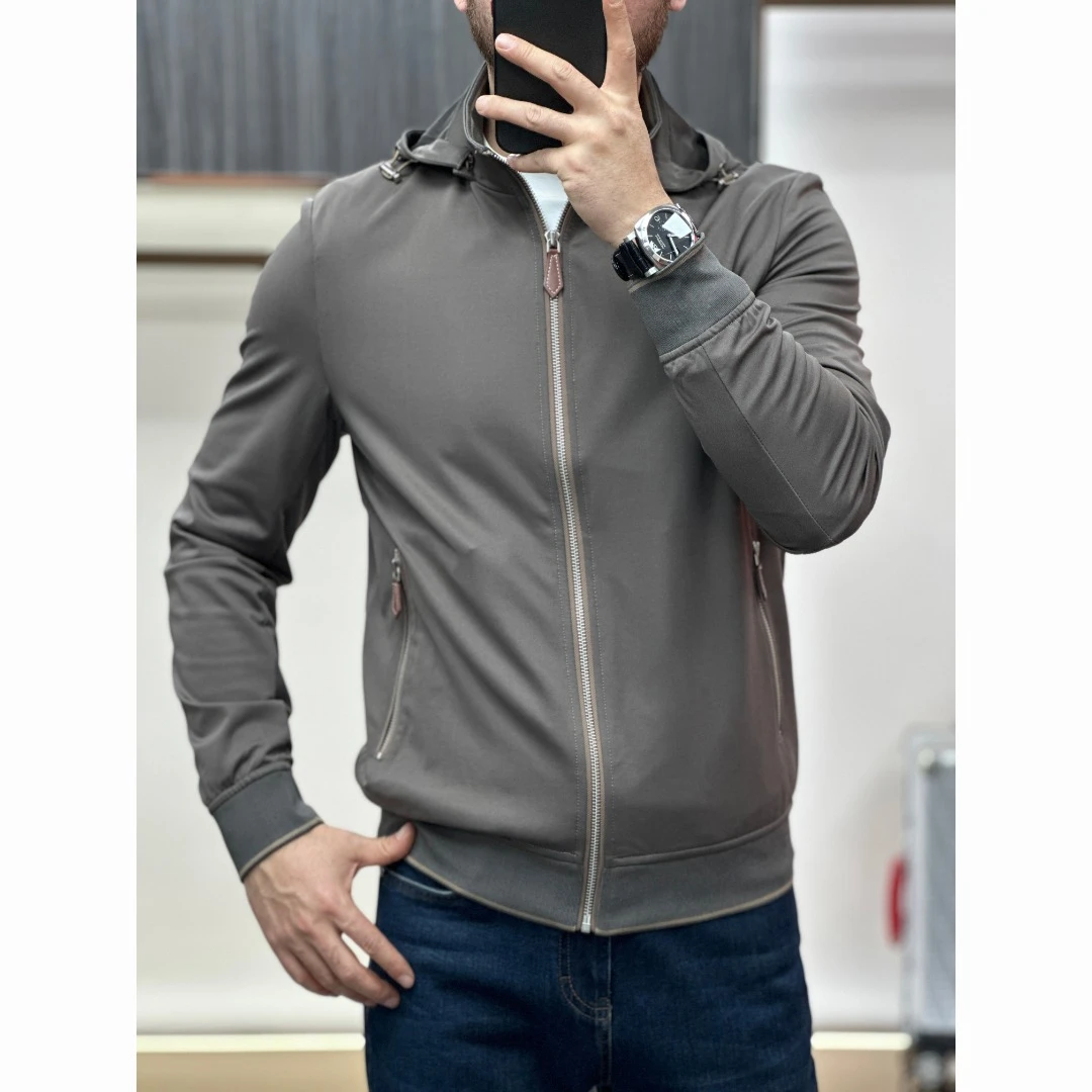 早春新品男士可拆卸连帽长袖夹轻薄透气休闲百搭 KF102